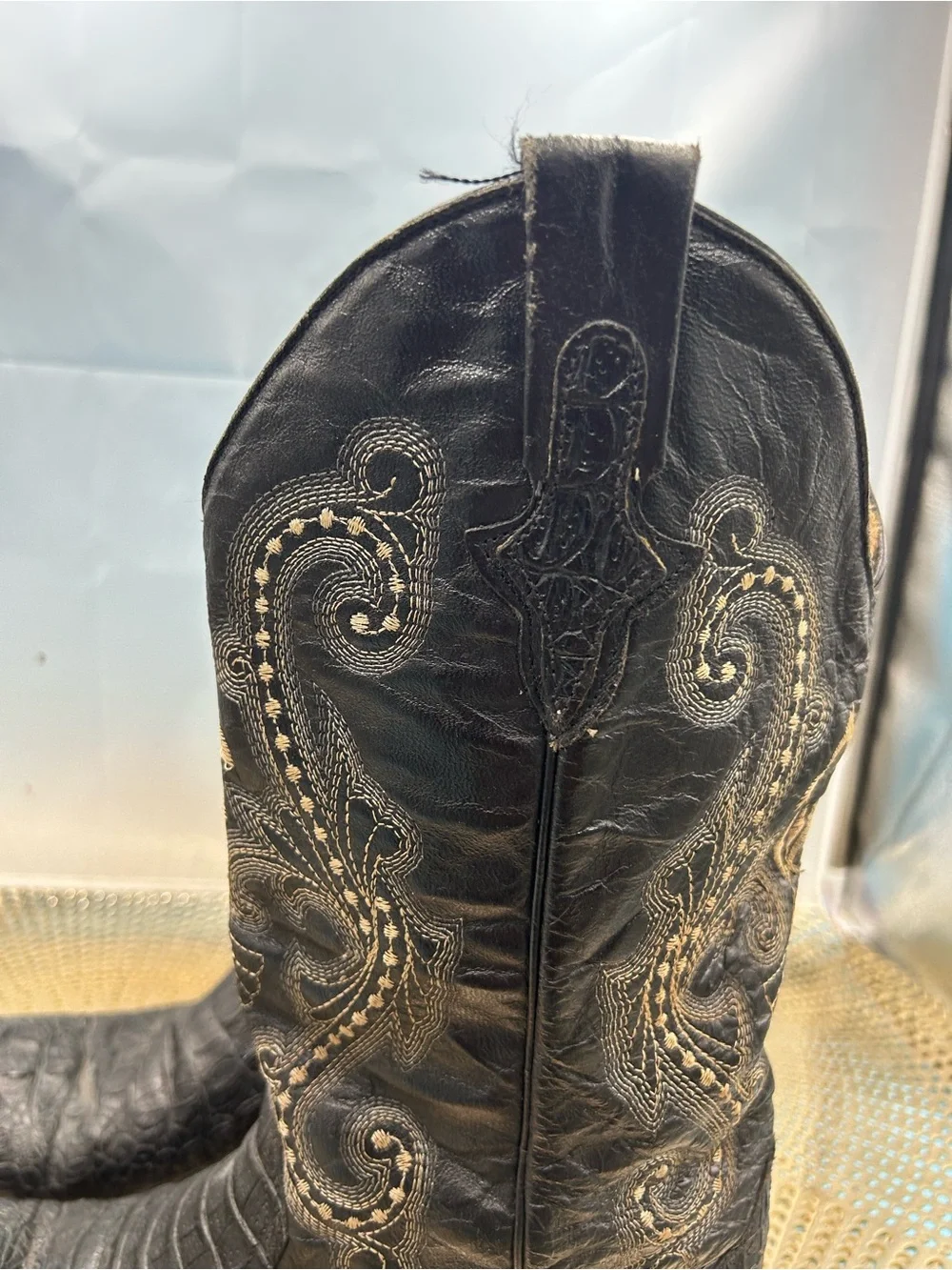 Ferrini men 9 exotic croc print cowboy boots